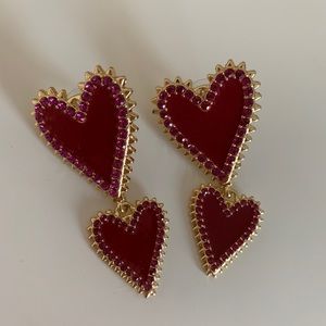 Dangle heart earrings